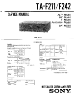 Sony TA-F211 - Service Manual